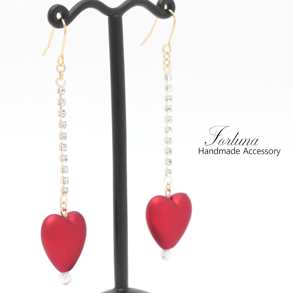 揺れるHEART(636) ピアス/イヤリング/ノンホールピアス/樹脂ピアス