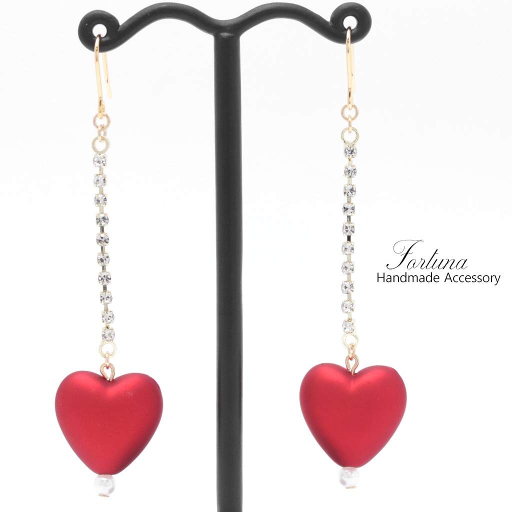 揺れるHEART(636) ピアス/イヤリング/ノンホールピアス/樹脂ピアス