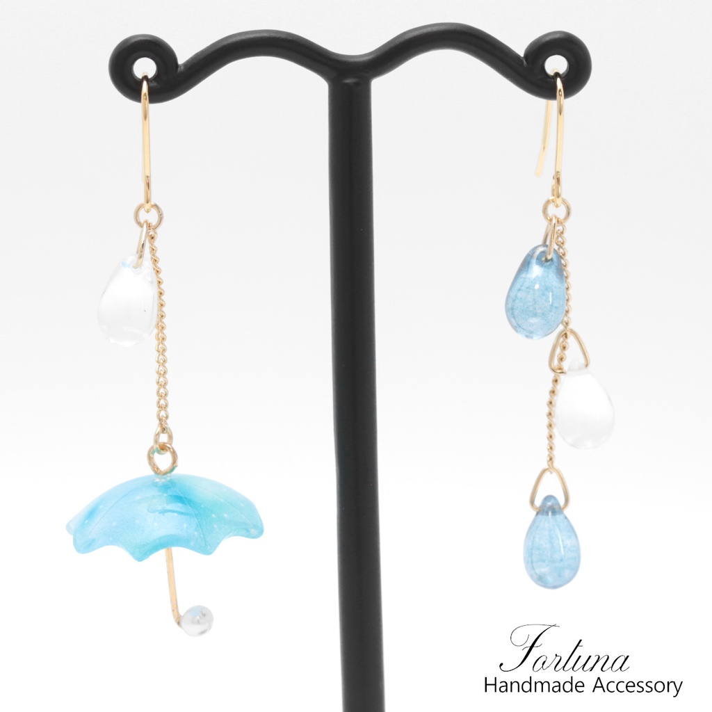 雨降り~SkyBlue~(638) ピアス/イヤリング/ノンホールピアス/樹脂ピアス