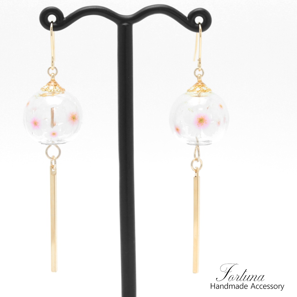風鈴~桜~(641) ピアス/イヤリング/ノンホールピアス/樹脂ピアス