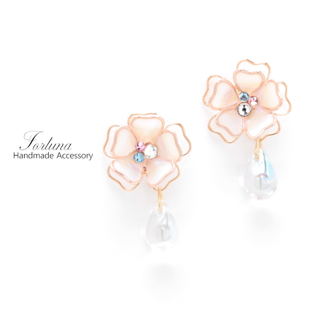 雪華~光~(a646) ピアス/ノンホールピアス/樹脂ピアス