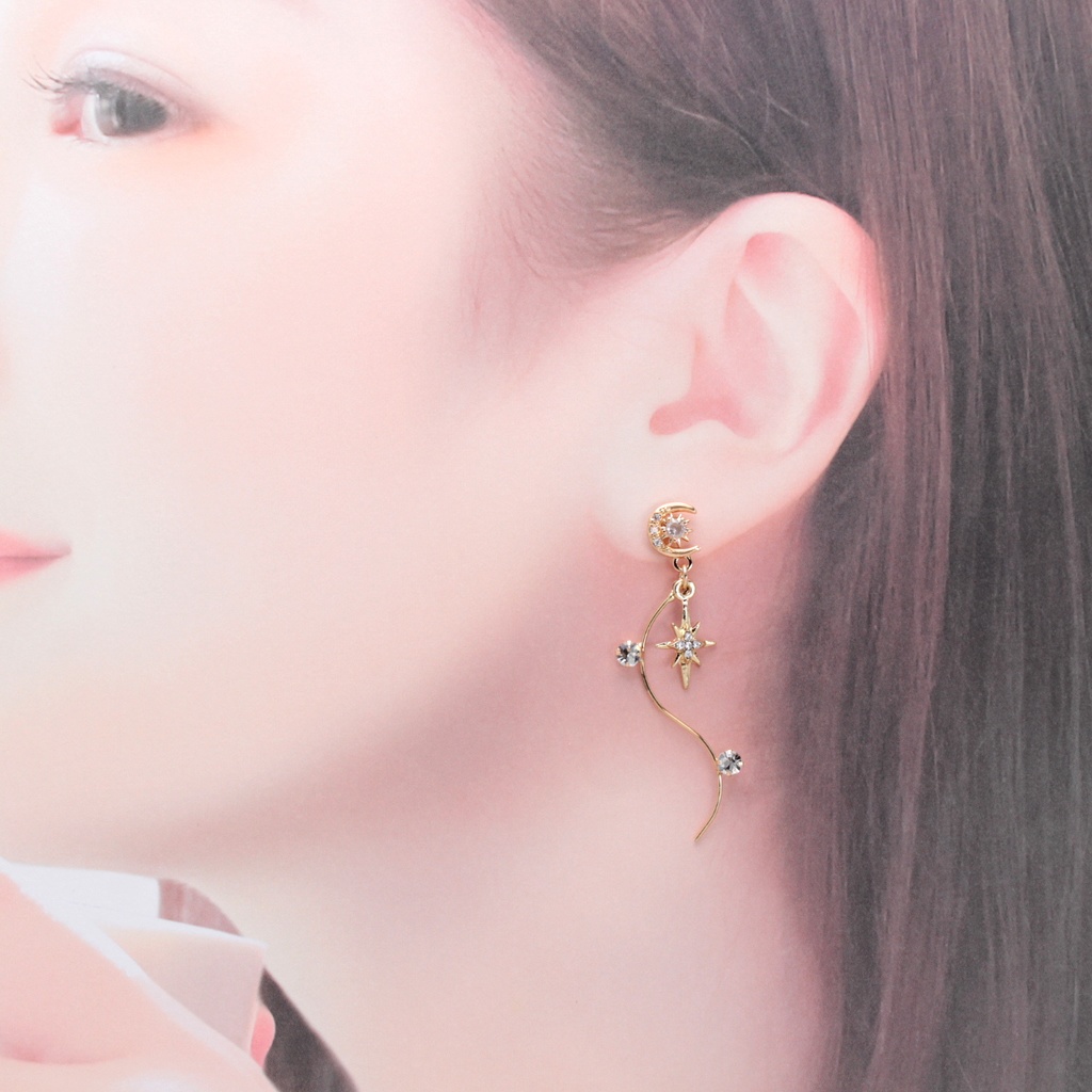 twinkle star(677) ピアス/ノンホールピアス/樹脂ピアス