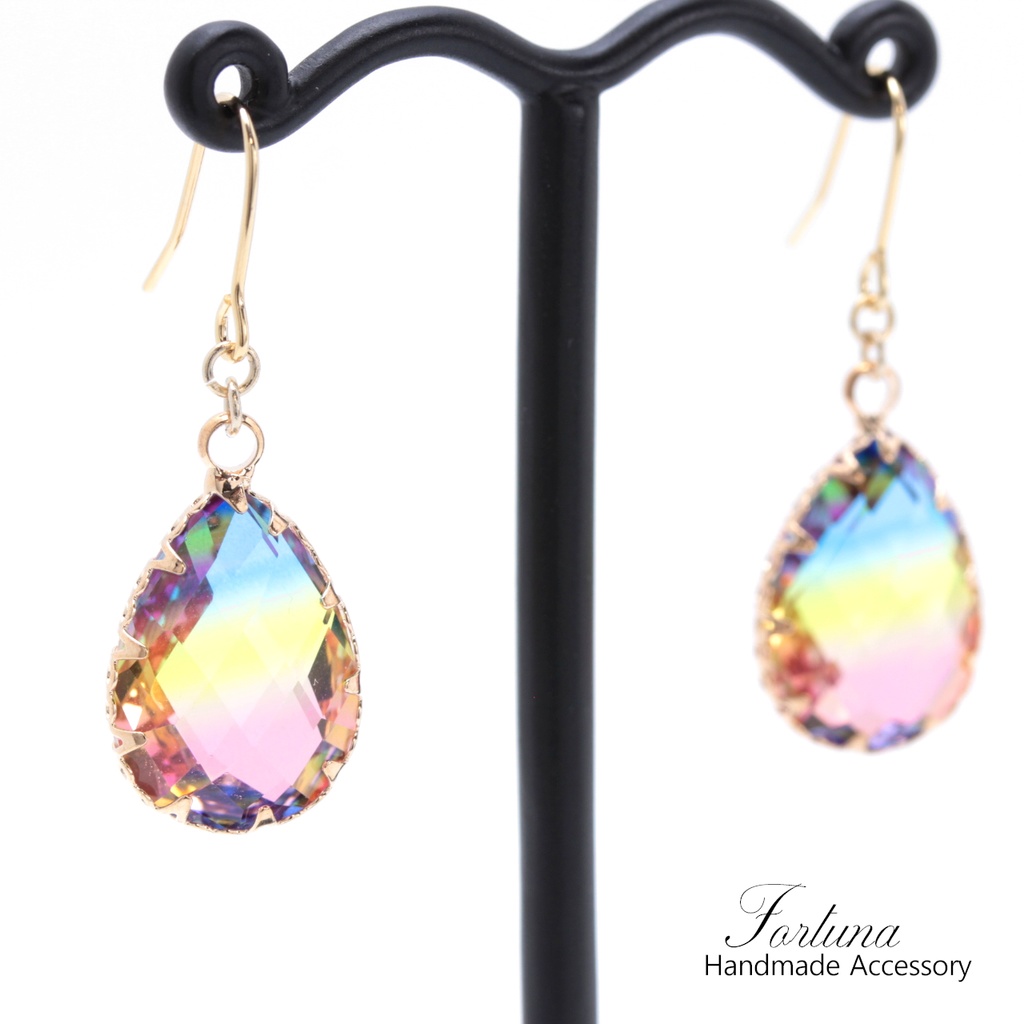 Colorful Drop(695) ピアス/イヤリング/ノンホールピアス/樹脂ピアス