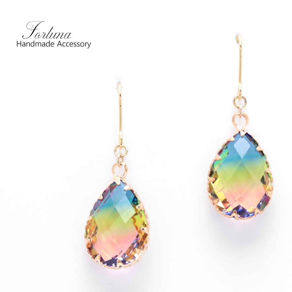 Colorful Drop(695) ピアス/イヤリング/ノンホールピアス/樹脂ピアス