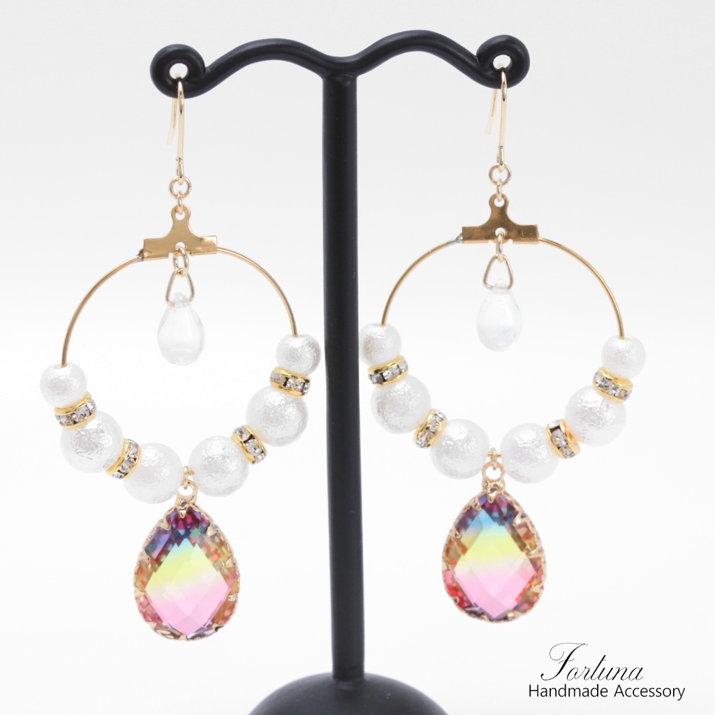 Rainbow Drop(707) ピアス/イヤリング/ノンホールピアス/樹脂ピアス
