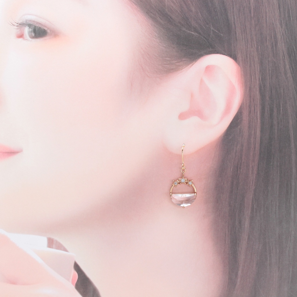 水と星(711) ピアス/イヤリング/ノンホールピアス/樹脂ピアス