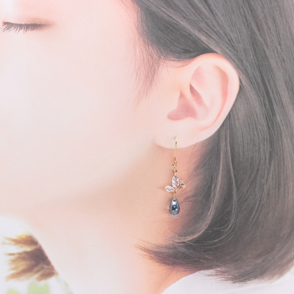 Butterfly Rain(751) ピアス/イヤリング/ノンホールピアス/樹脂ピアス