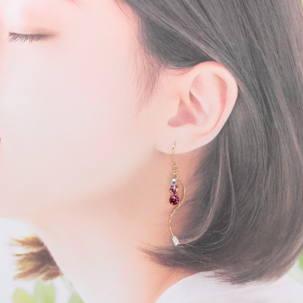 PINK×WAVE(761) ピアス/ノンホールピアス/樹脂ピアス