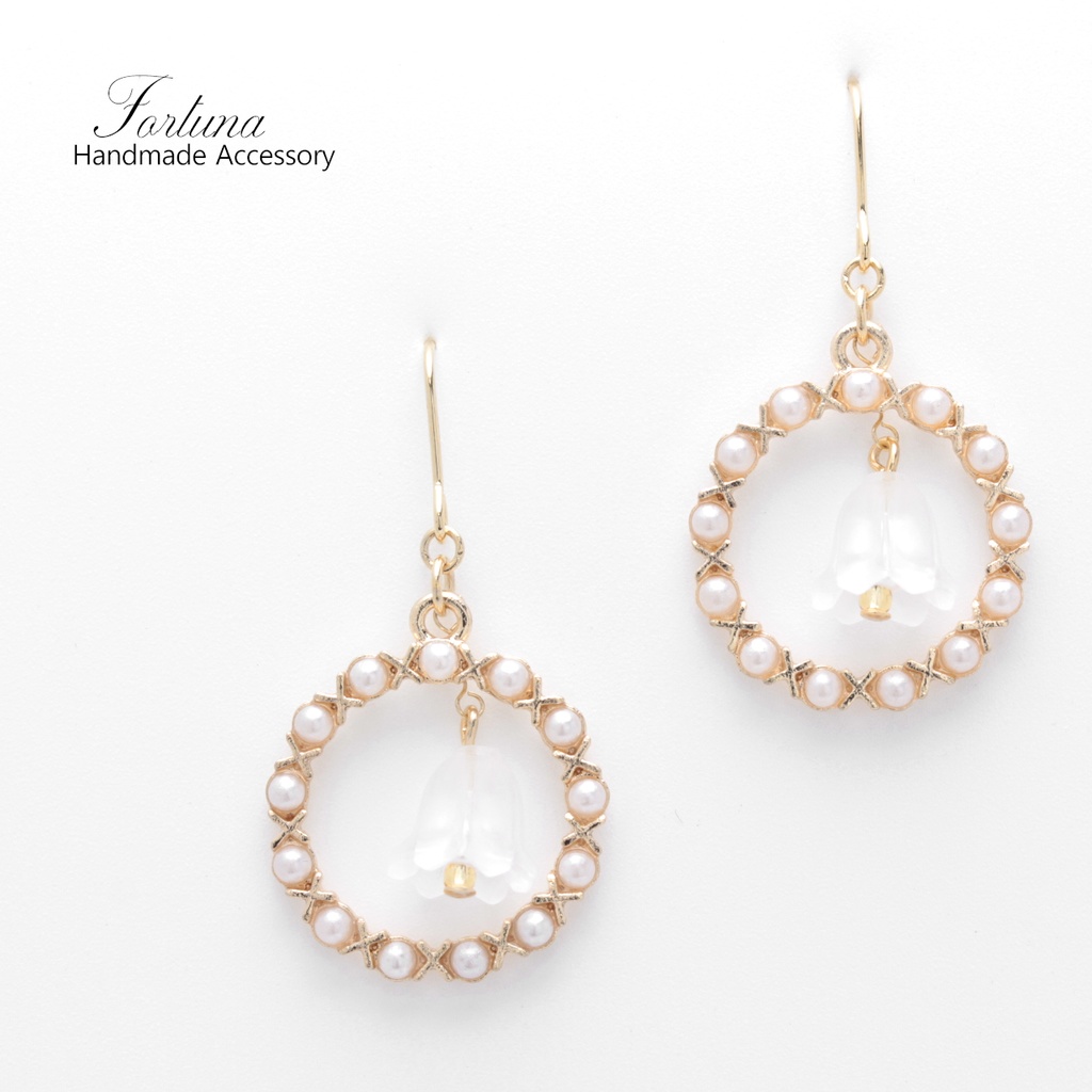パールリングとすずらん(774) ピアス/イヤリング/ノンホールピアス/樹脂ピアス