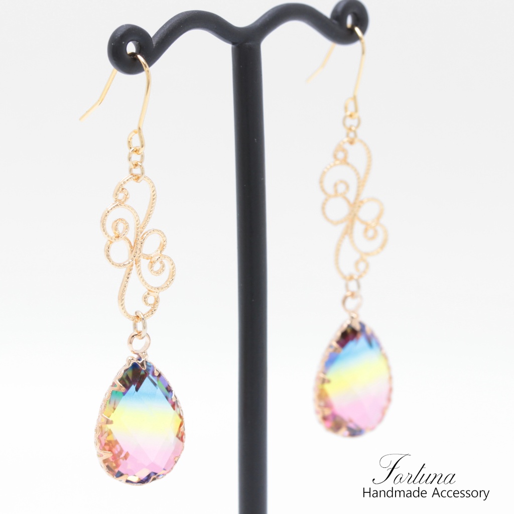 Colorful Drop~Long~(780) ピアス/イヤリング/ノンホールピアス/樹脂ピアス