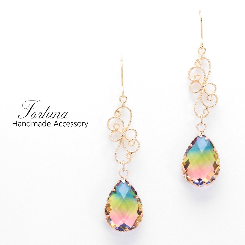 Colorful Drop~Long~(780) ピアス/イヤリング/ノンホールピアス/樹脂ピアス