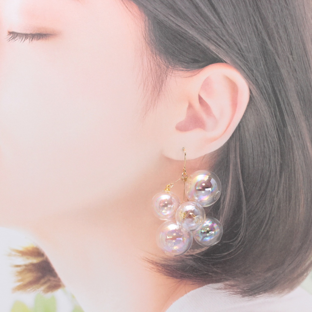 しゃぼんだま。たっぷり(793) ピアス/ノンホールピアス/樹脂ピアス