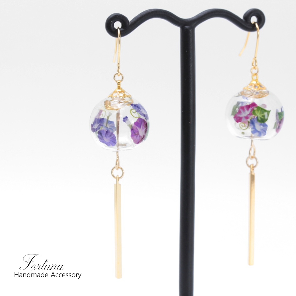 風鈴~朝顔~(797) ピアス/イヤリング/ノンホールピアス/樹脂ピアス