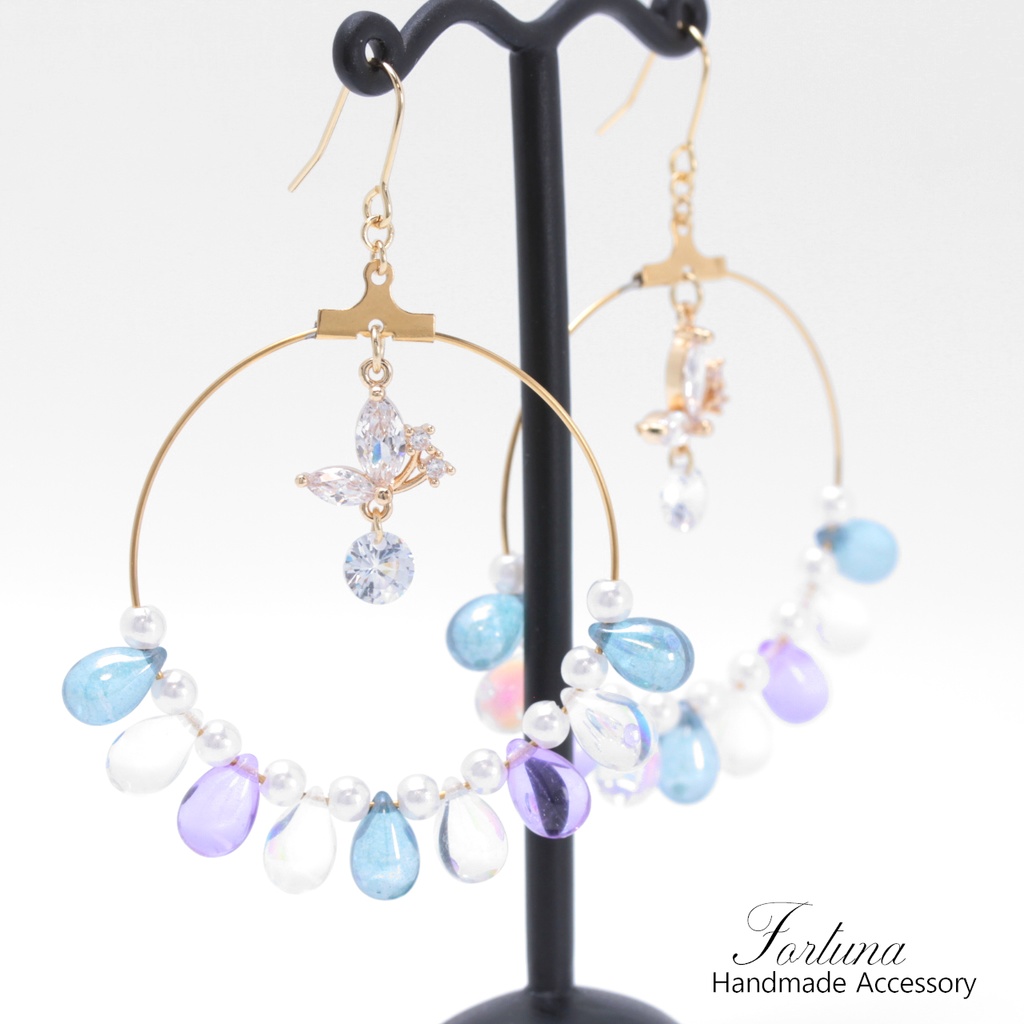 Rainy Ring(803) ピアス/イヤリング/ノンホールピアス/樹脂ピアス