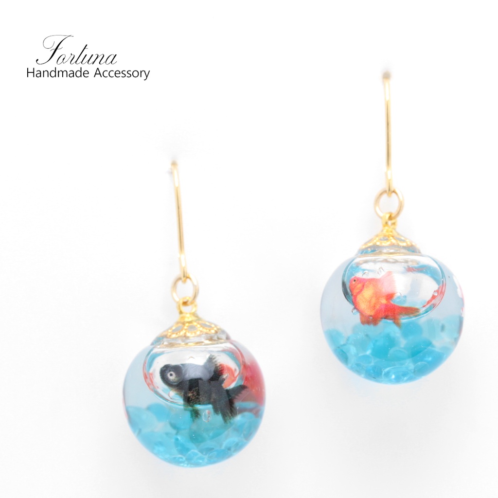 金魚鉢(818) ピアス/イヤリング/ノンホールピアス/樹脂ピアス