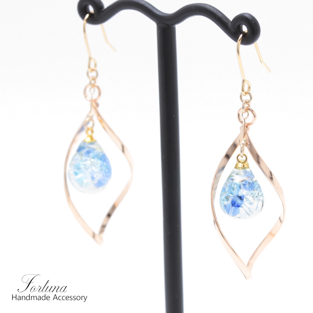 Blue Drop(821) ピアス/イヤリング/ノンホールピアス/樹脂ピアス