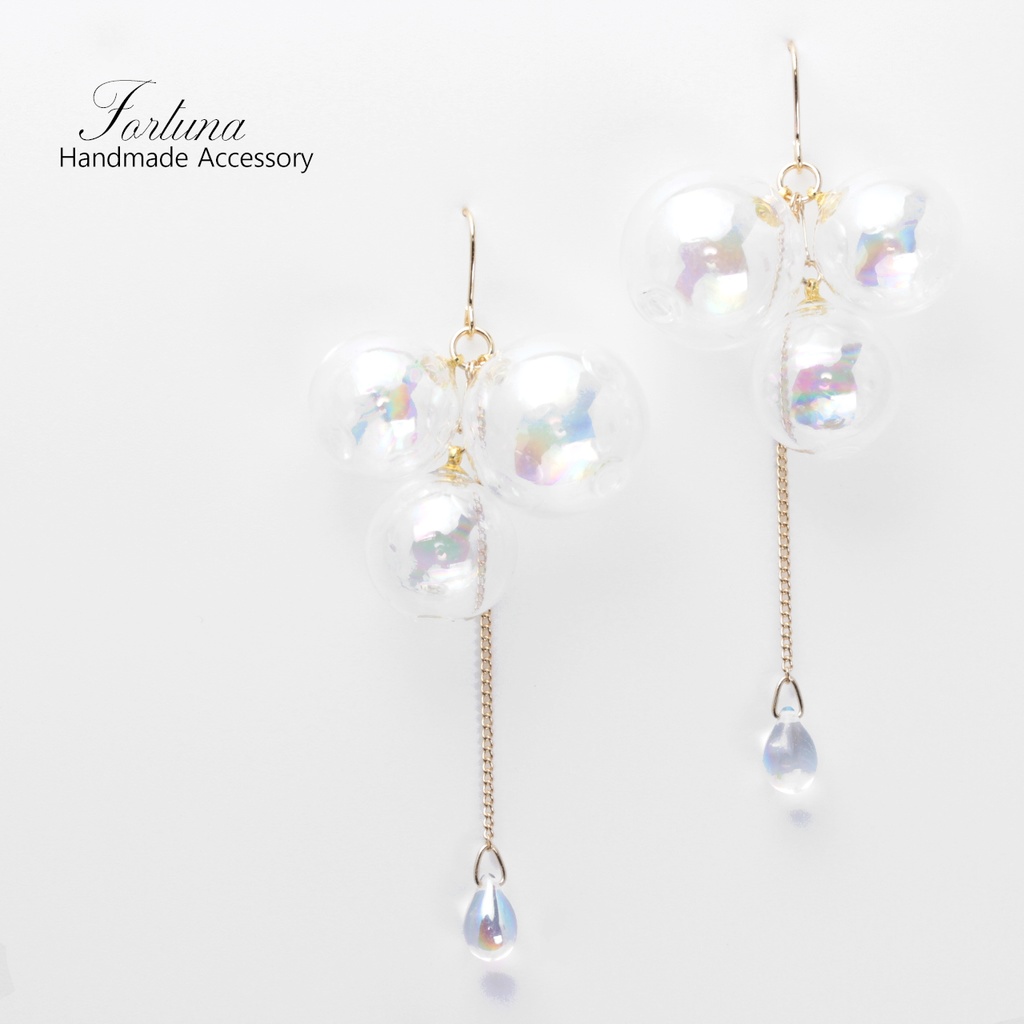 しゃぼんだま。ゆれる(822) ピアス/ノンホールピアス/樹脂ピアス