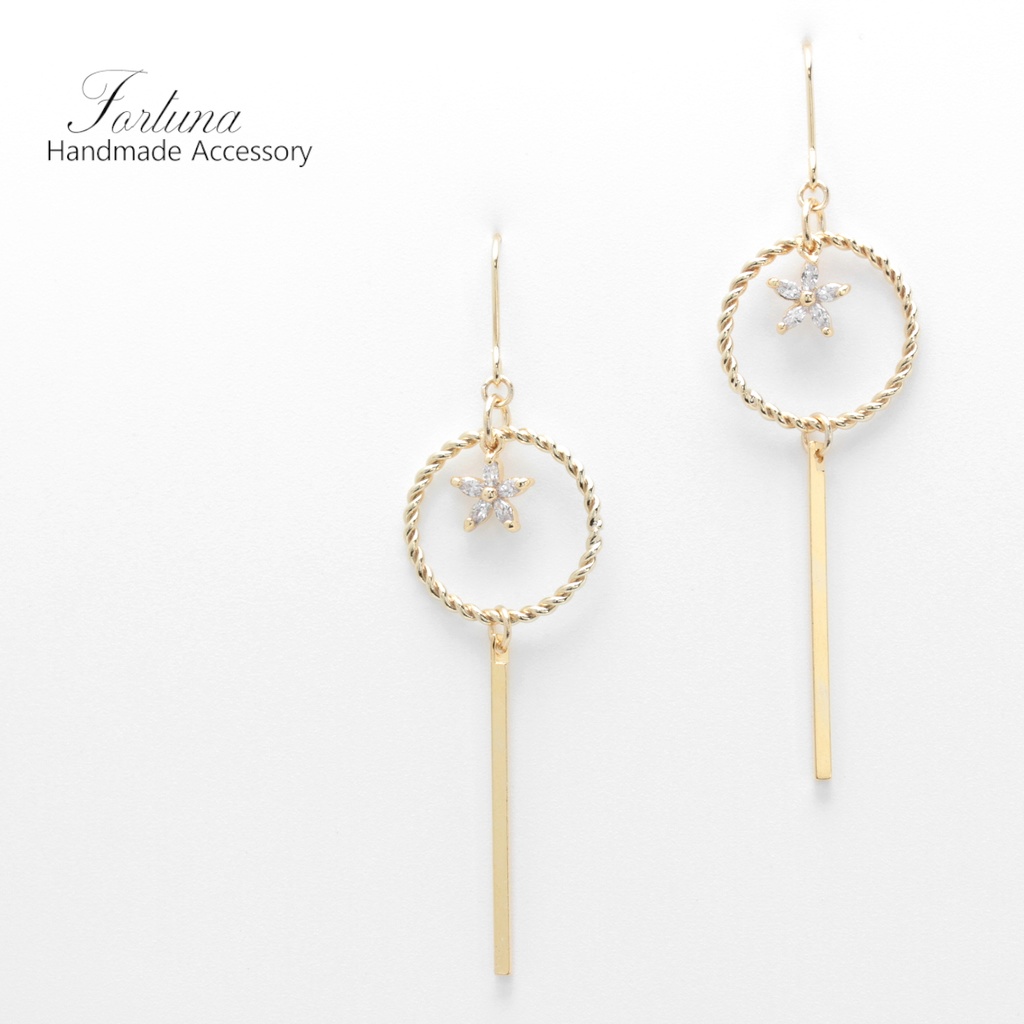 Pretty Flowers(829) ピアス/イヤリング/ノンホールピアス/樹脂ピアス