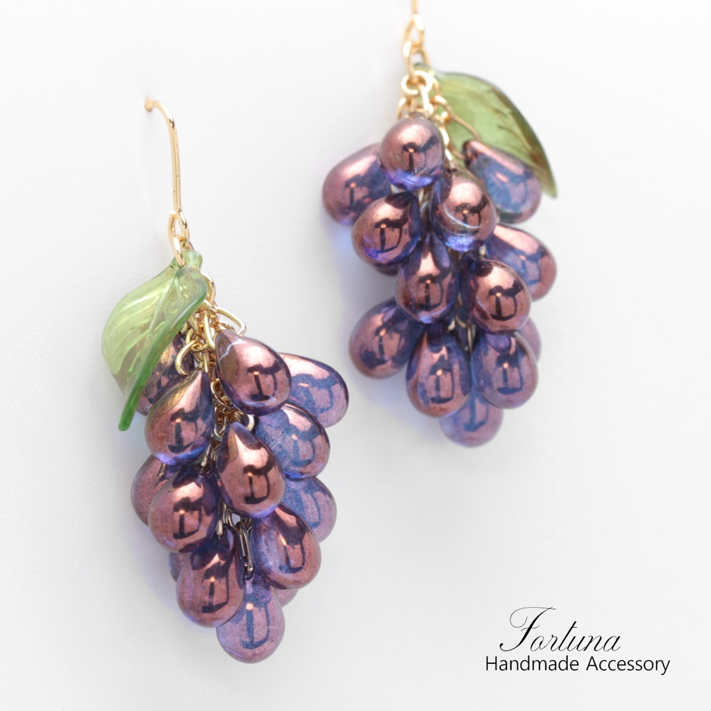 ぶどう~巨峰~(882) ピアス/イヤリング/ノンホールピアス/樹脂ピアス