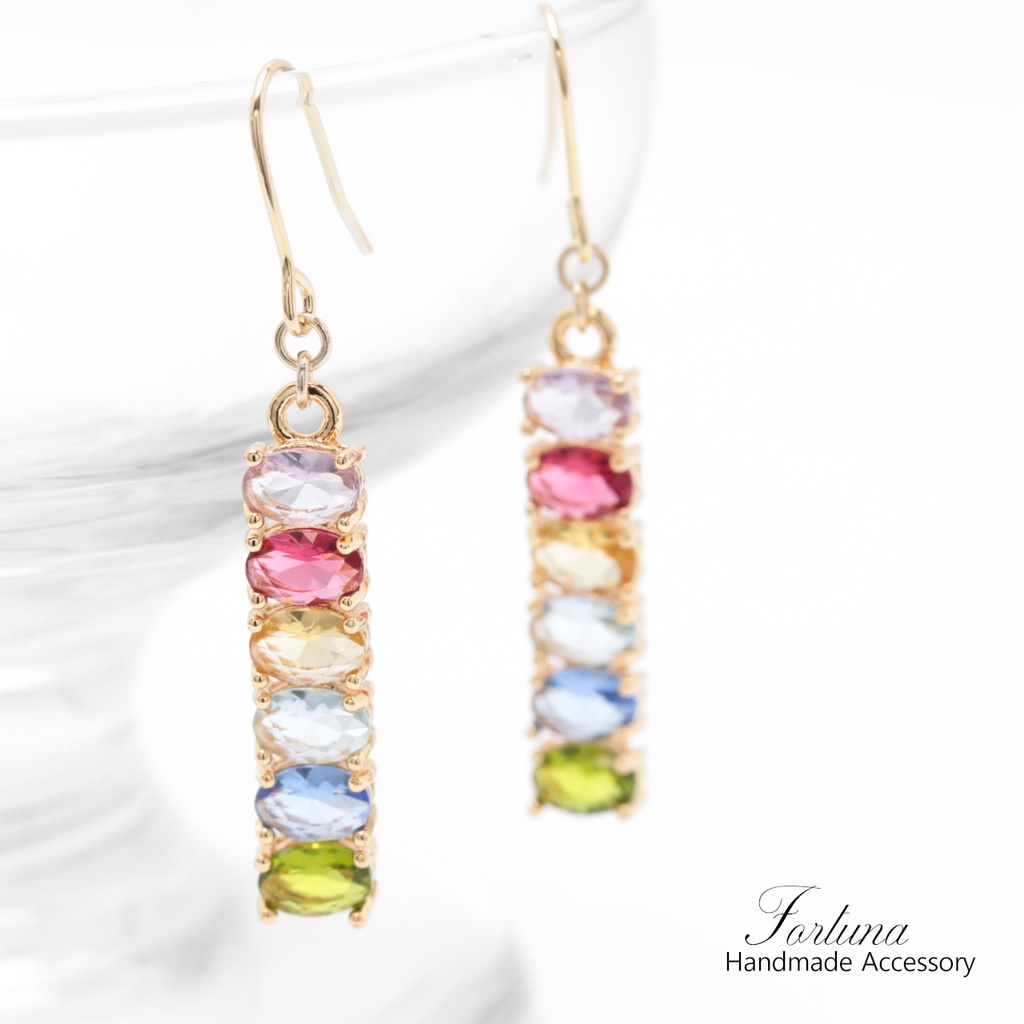 Colorful Jewel(893) ピアス/イヤリング/ノンホールピアス/樹脂ピアス