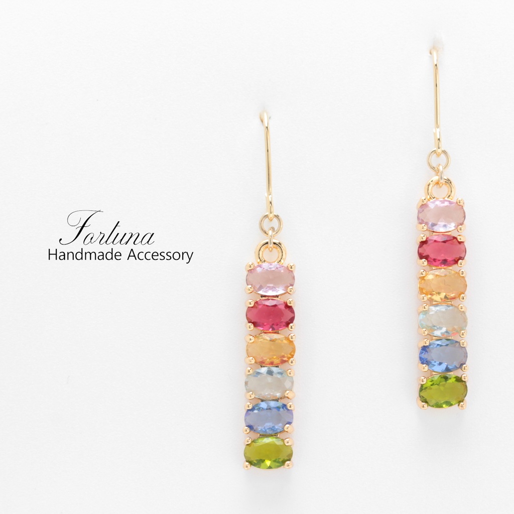 Colorful Jewel(893) ピアス/イヤリング/ノンホールピアス/樹脂ピアス