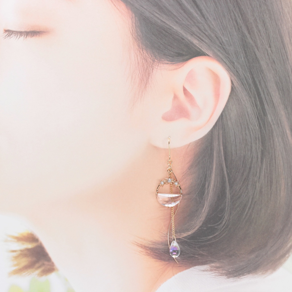 Clear Star(917) ピアス/イヤリング/ノンホールピアス/樹脂ピアス