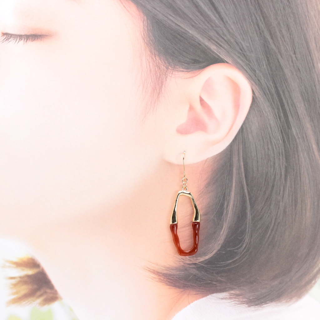 秋冬大人べっ甲(938) ピアス/イヤリング/ノンホールピアス/樹脂ピアス