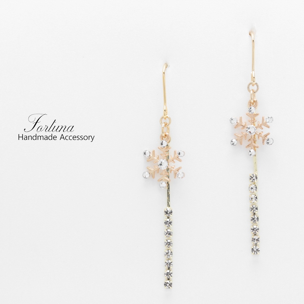 crystal snow(946) ピアス/イヤリング/ノンホールピアス/樹脂ピアス