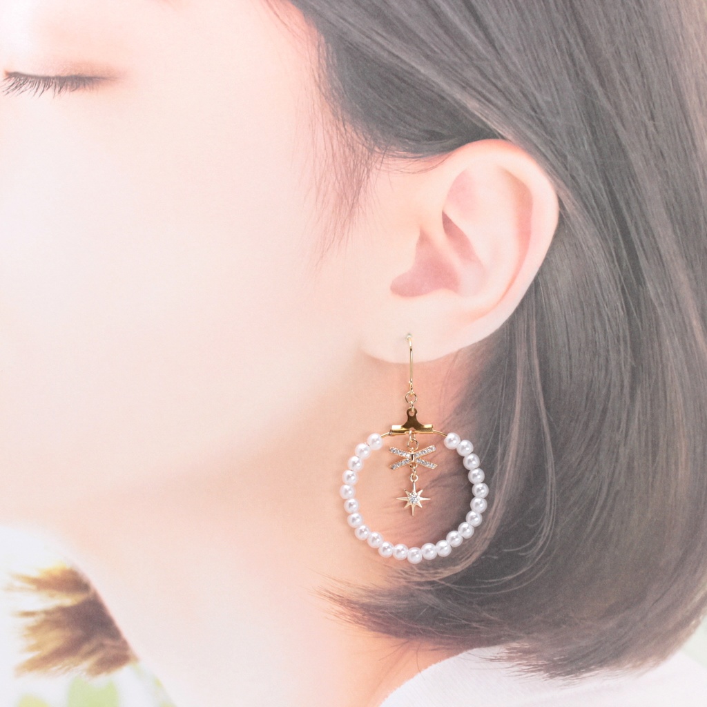 Pearl wreath(950) ピアス/イヤリング/ノンホールピアス/樹脂ピアス