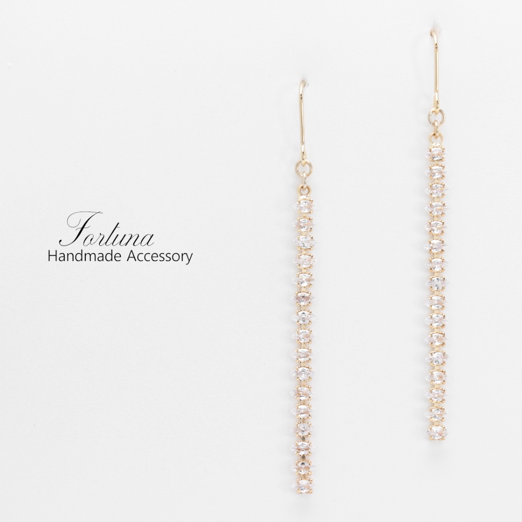 Simple Crystal(951) ピアス/イヤリング/ノンホールピアス/樹脂ピアス