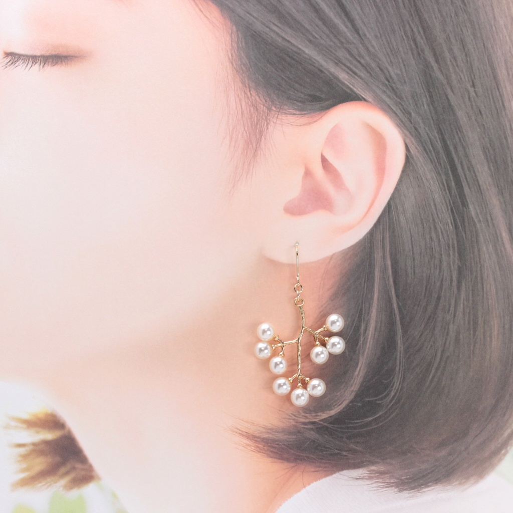 Pearl Branch(953) ピアス/イヤリング/ノンホールピアス/樹脂ピアス