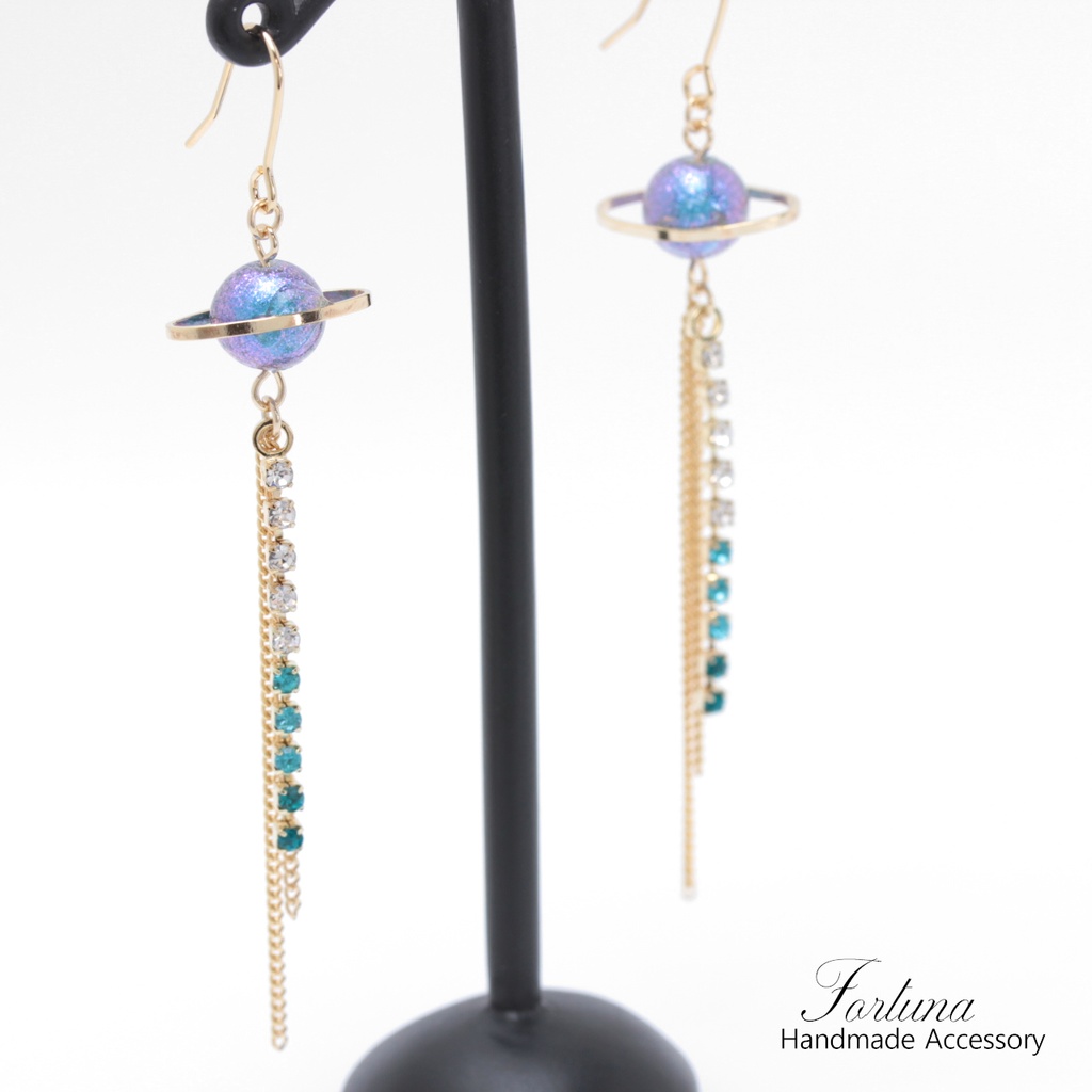 キラキラ流星~Blue~(975) ピアス/イヤリング/ノンホールピアス/樹脂ピアス