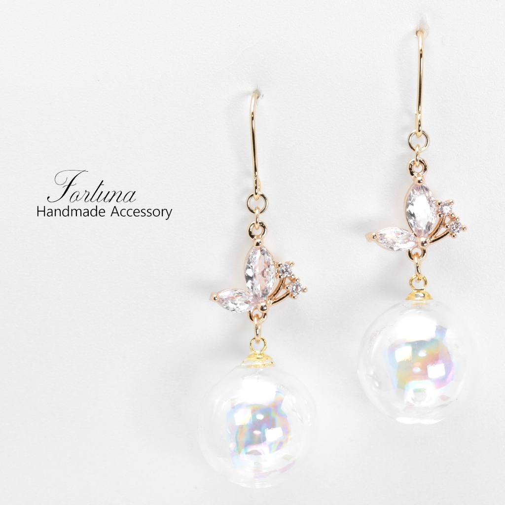 しゃぼんだま。ちょう(982) ピアス/イヤリング/ノンホールピアス/樹脂ピアス