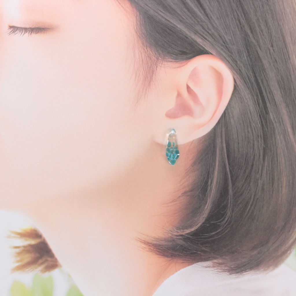 水滴(989) ピアス/ノンホールピアス/樹脂ピアス