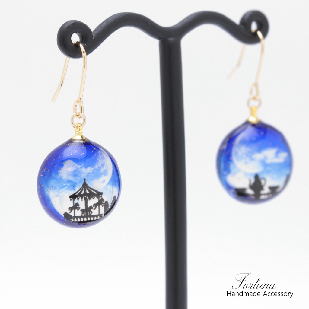 夜の遊園地(997) ピアス/イヤリング/ノンホールピアス/樹脂ピアス