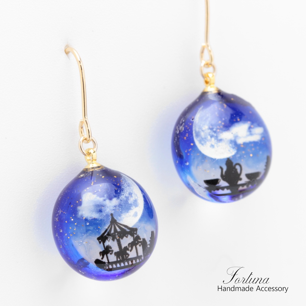 夜の遊園地(997) ピアス/イヤリング/ノンホールピアス/樹脂ピアス