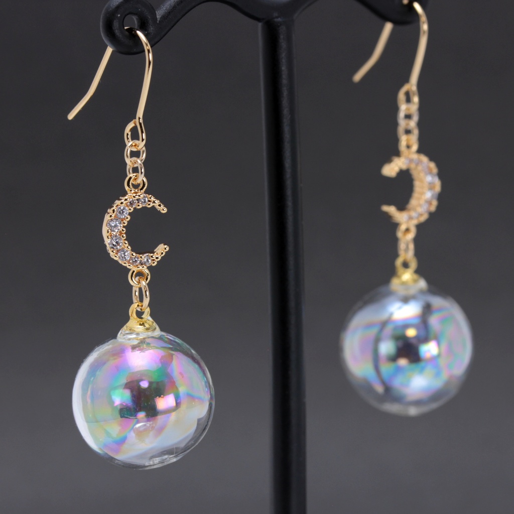 しゃぼんだま。つき(1005) ピアス/イヤリング/ノンホールピアス/樹脂ピアス