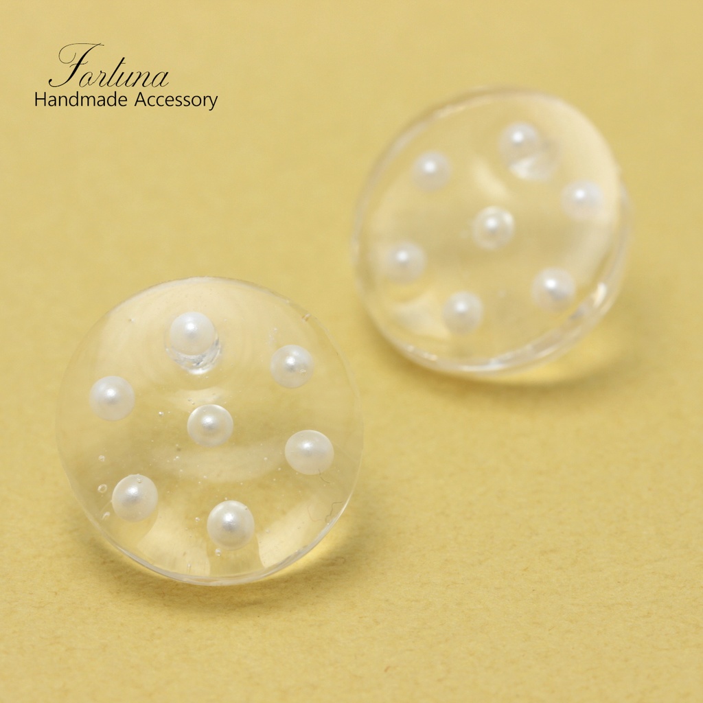 Clear Pearl~3type~(1010) ピアス/ノンホールピアス/樹脂ピアス