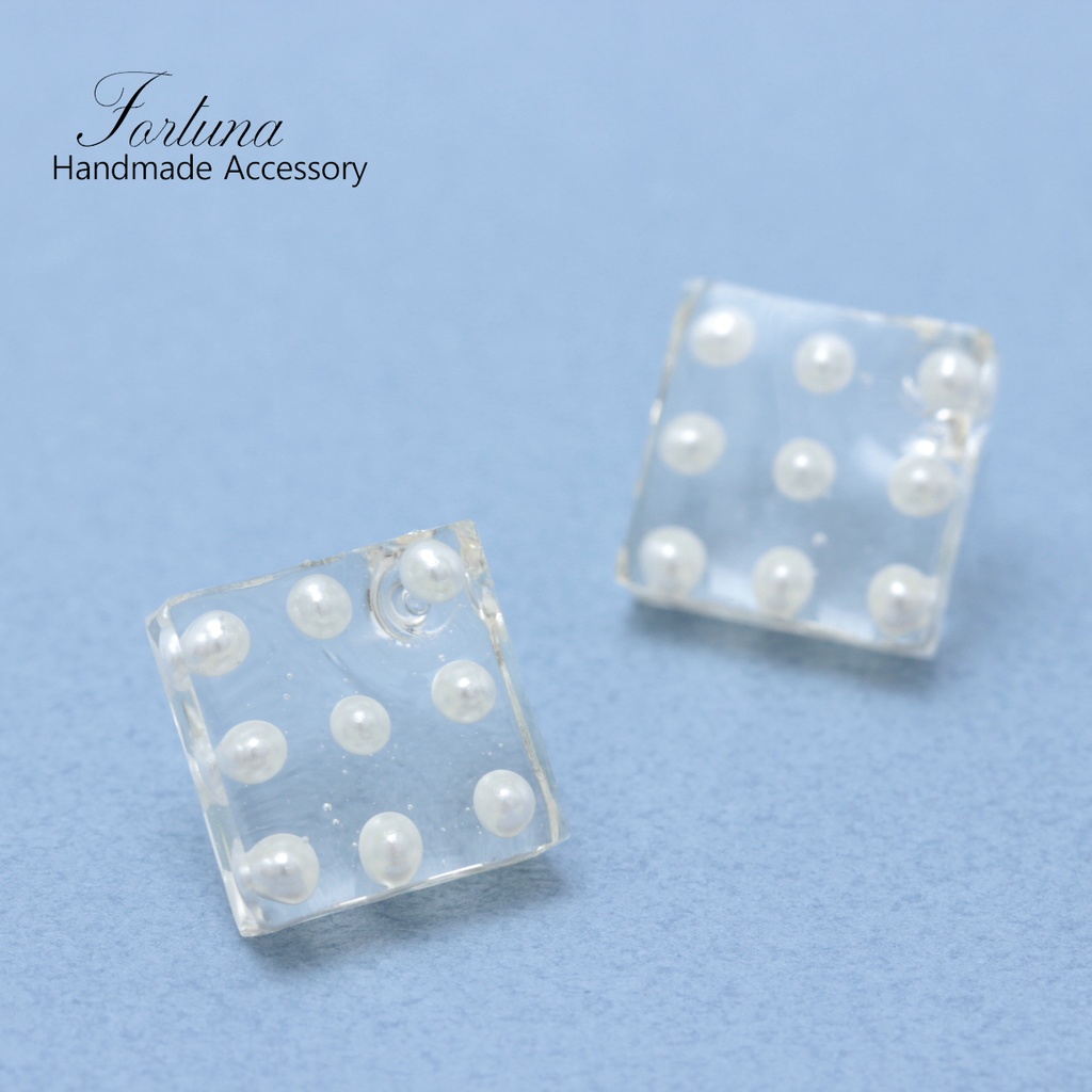 Clear Pearl~3type~(1010) ピアス/ノンホールピアス/樹脂ピアス