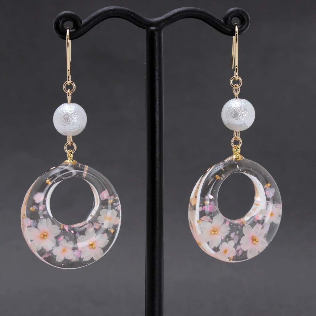 春の訪れ(1011) ピアス/イヤリング/ノンホールピアス/樹脂ピアス
