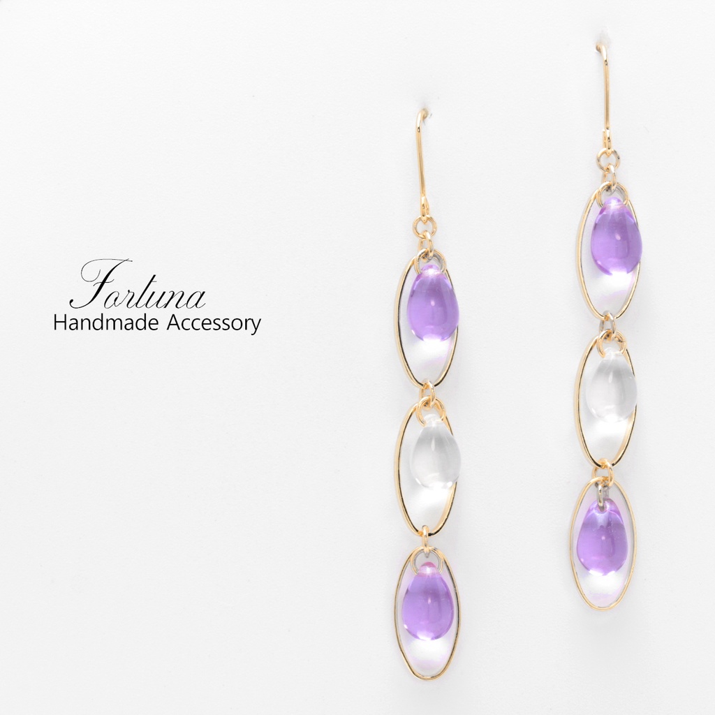 雨雫~5color~(1014) ピアス/イヤリング/ノンホールピアス/樹脂ピアス