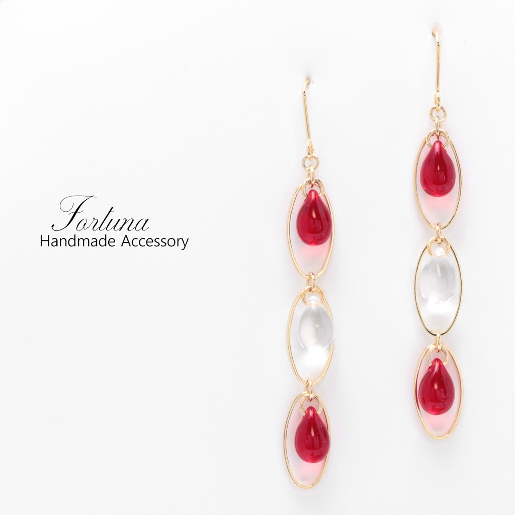 雨雫~5color~(1014) ピアス/イヤリング/ノンホールピアス/樹脂ピアス