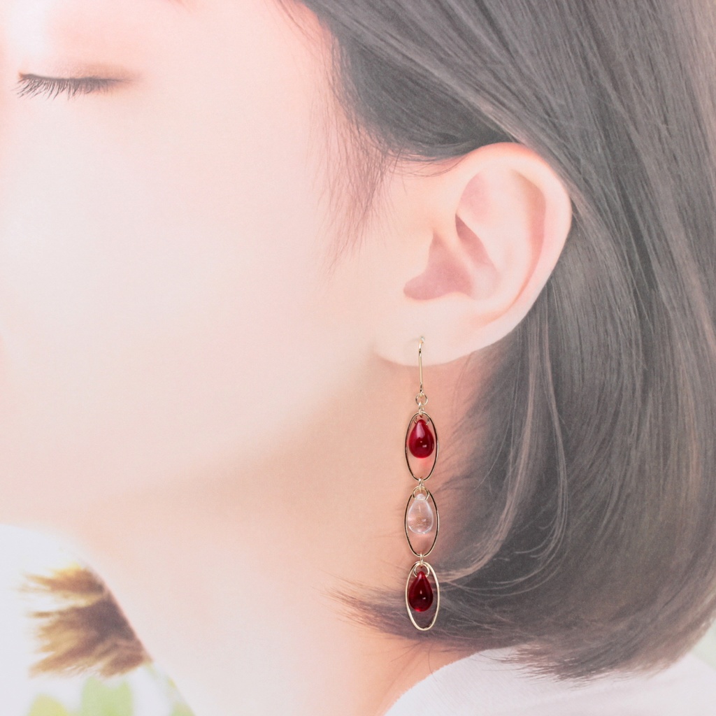 雨雫~5color~(1014) ピアス/イヤリング/ノンホールピアス/樹脂ピアス