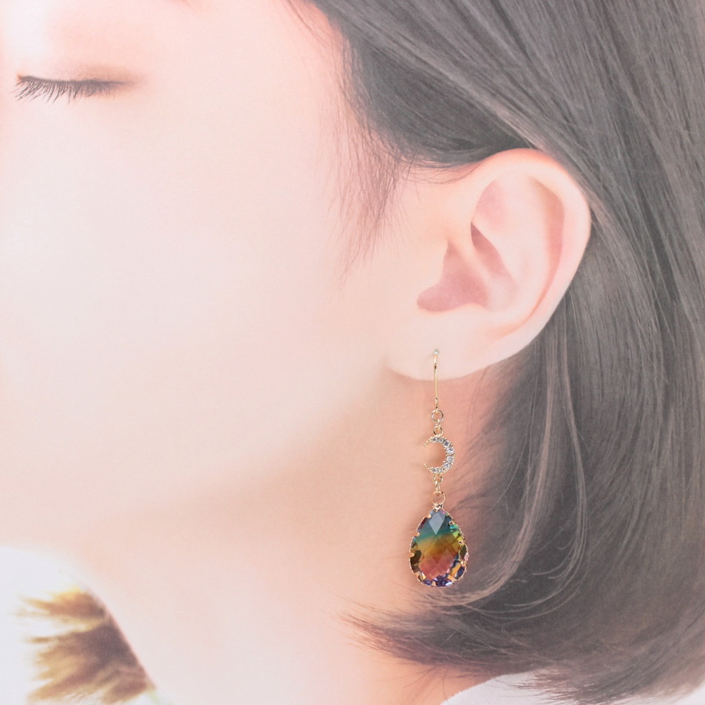 月雫~カラフル~(1021) ピアス/イヤリング/ノンホールピアス/樹脂ピアス