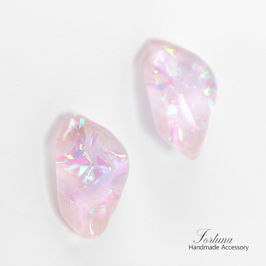 オーロラジュエル~ピンク~(1006) ピアス/ノンホールピアス/樹脂ピアス
