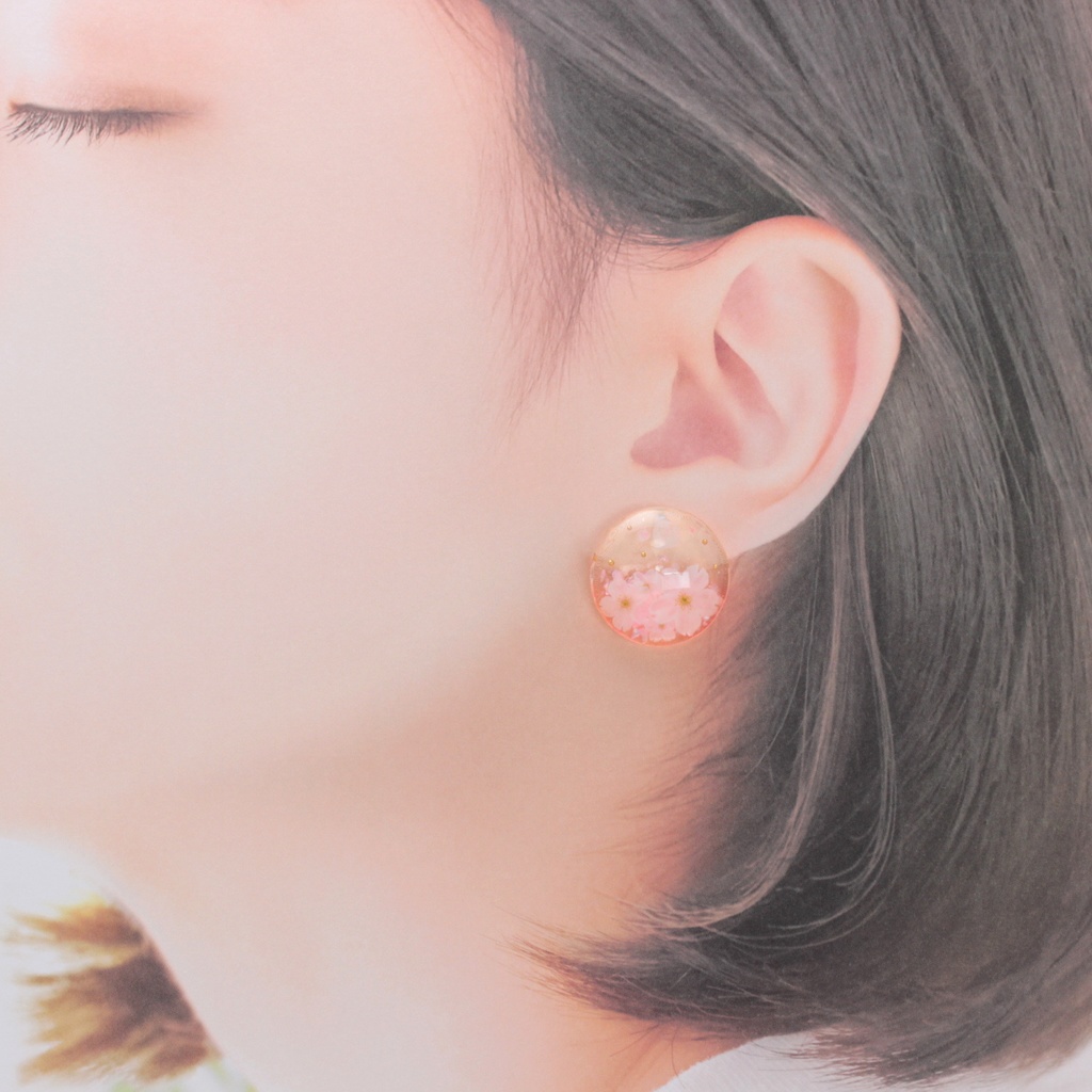 桜(1029) ピアス/ノンホールピアス/樹脂ピアス