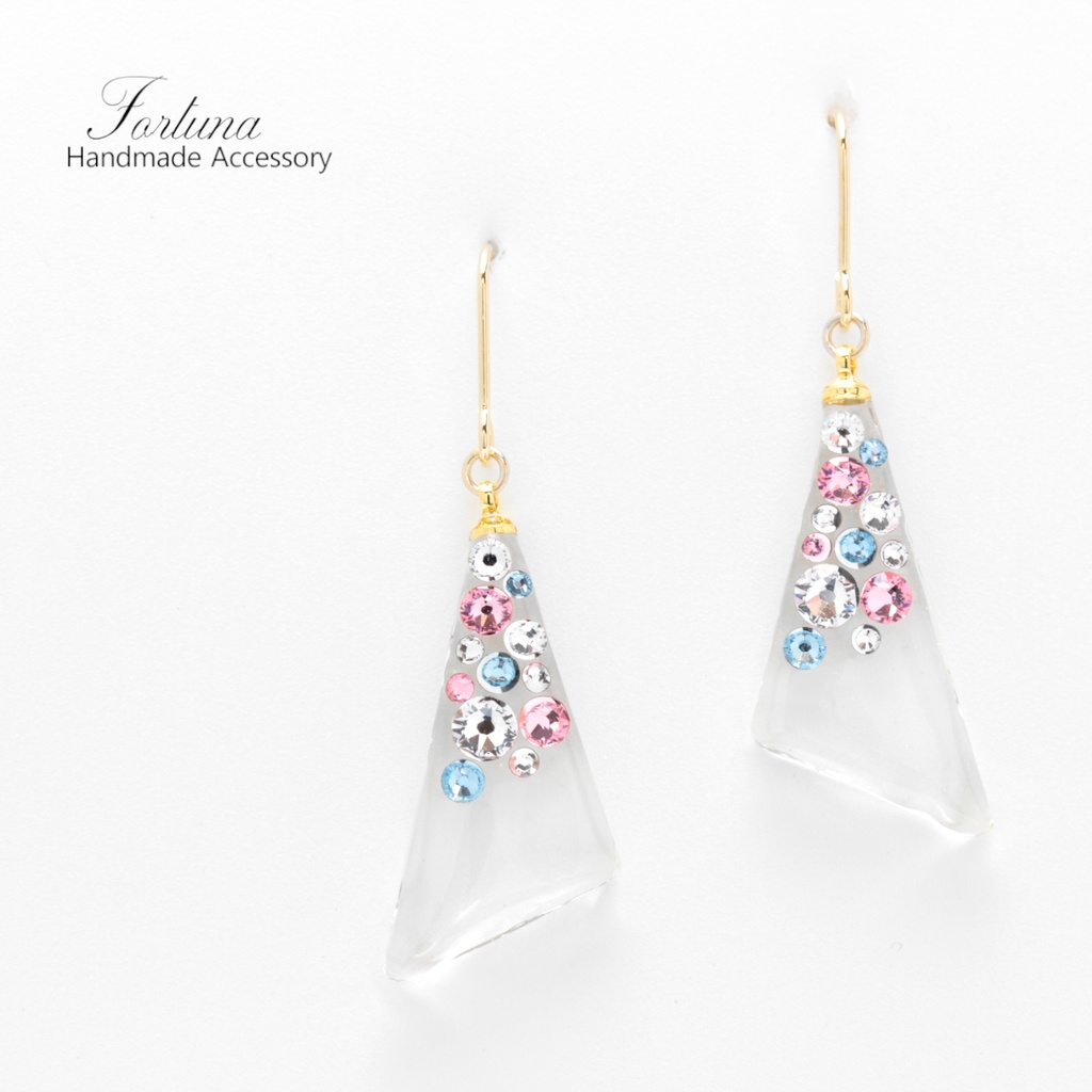 Colorful Crystal(1039) ピアス/イヤリング/ノンホールピアス/樹脂ピアス