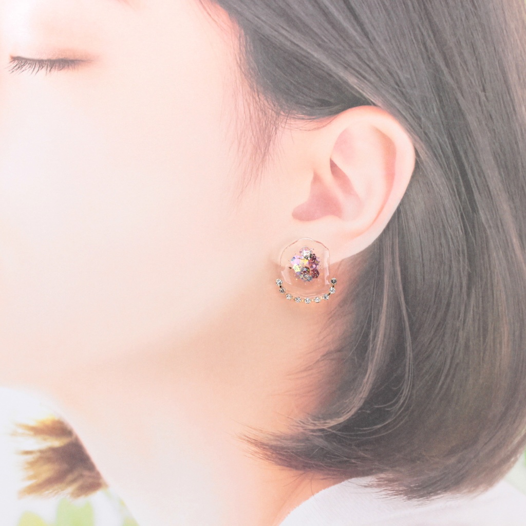 kirakira(1046) ピアス/ノンホールピアス/樹脂ピアス