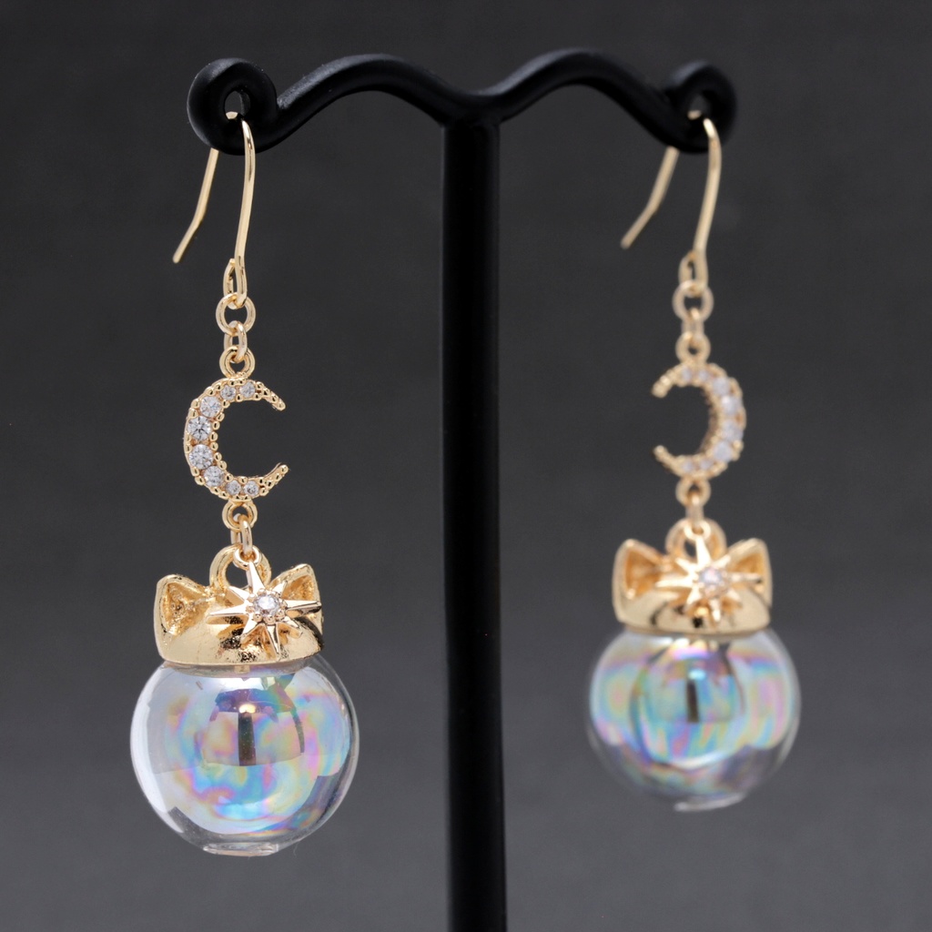 Animal Bubble~Moon~(1054) ピアス/イヤリング/ノンホールピアス/樹脂ピアス
