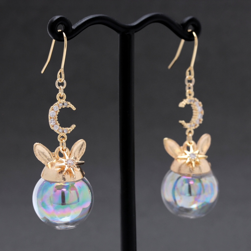 Animal Bubble~Moon~(1054) ピアス/イヤリング/ノンホールピアス/樹脂ピアス